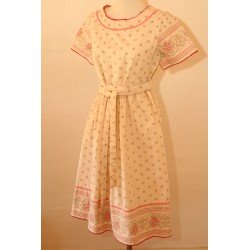 Folkloristisk vintage kjole-M