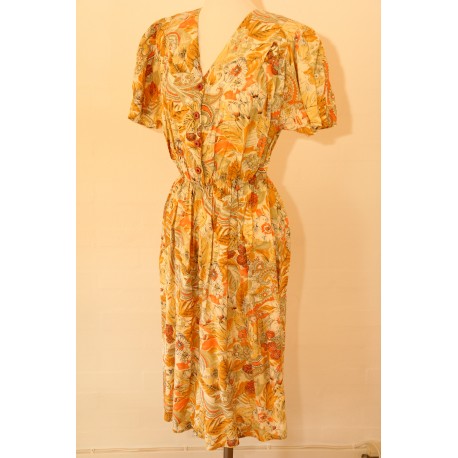 Let at forstå antik Lilla 80'er kjole i 40'erne stil -M - VintageFashion.dk